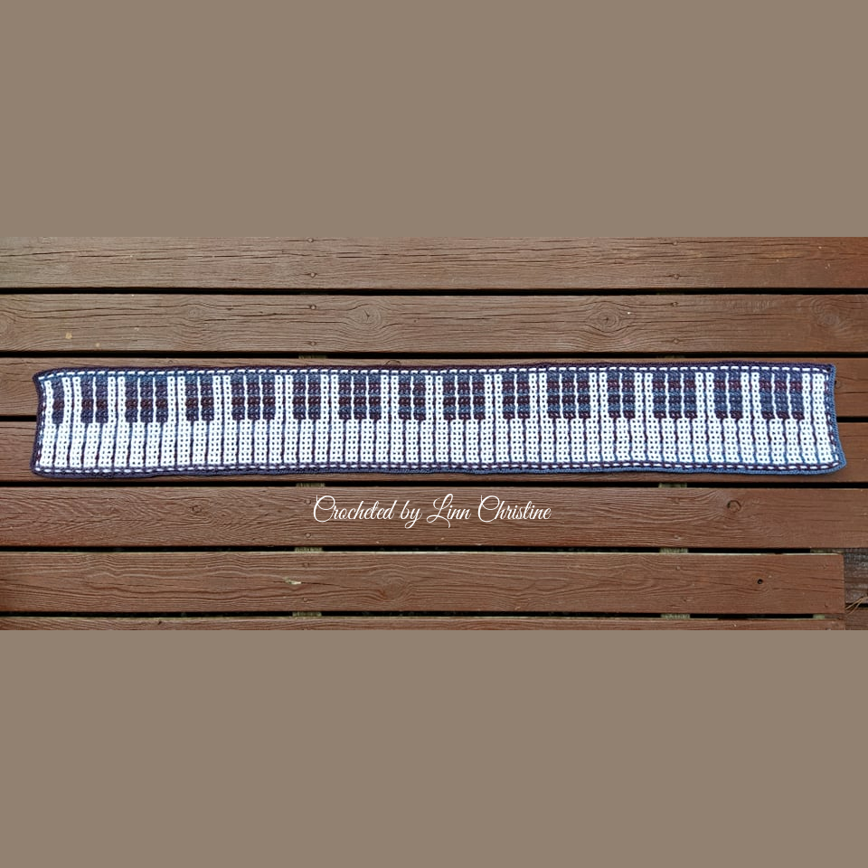 Scarf Piano Keys Adult Scarf LFC G10 — Lissa Conley Designs